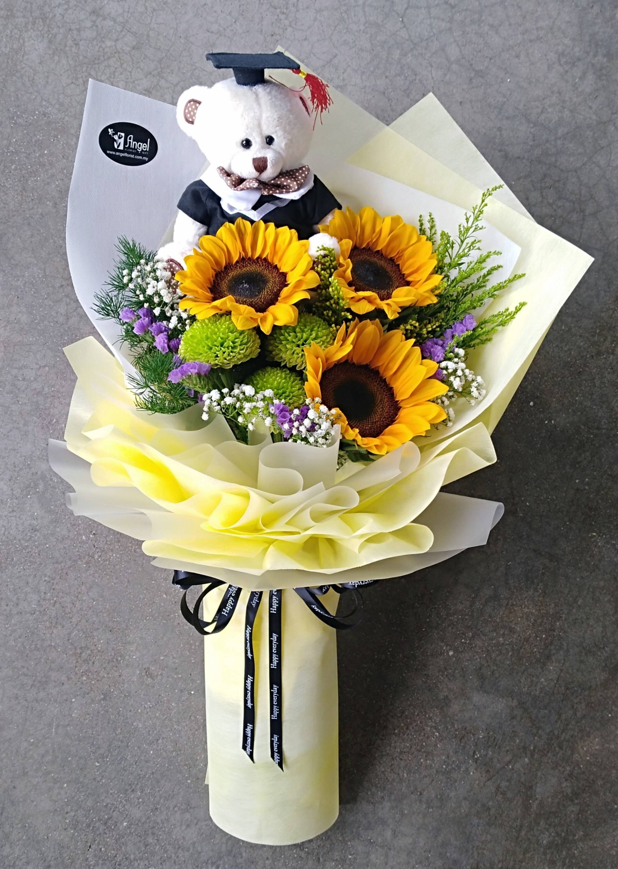 Sunflower graduation bouquet